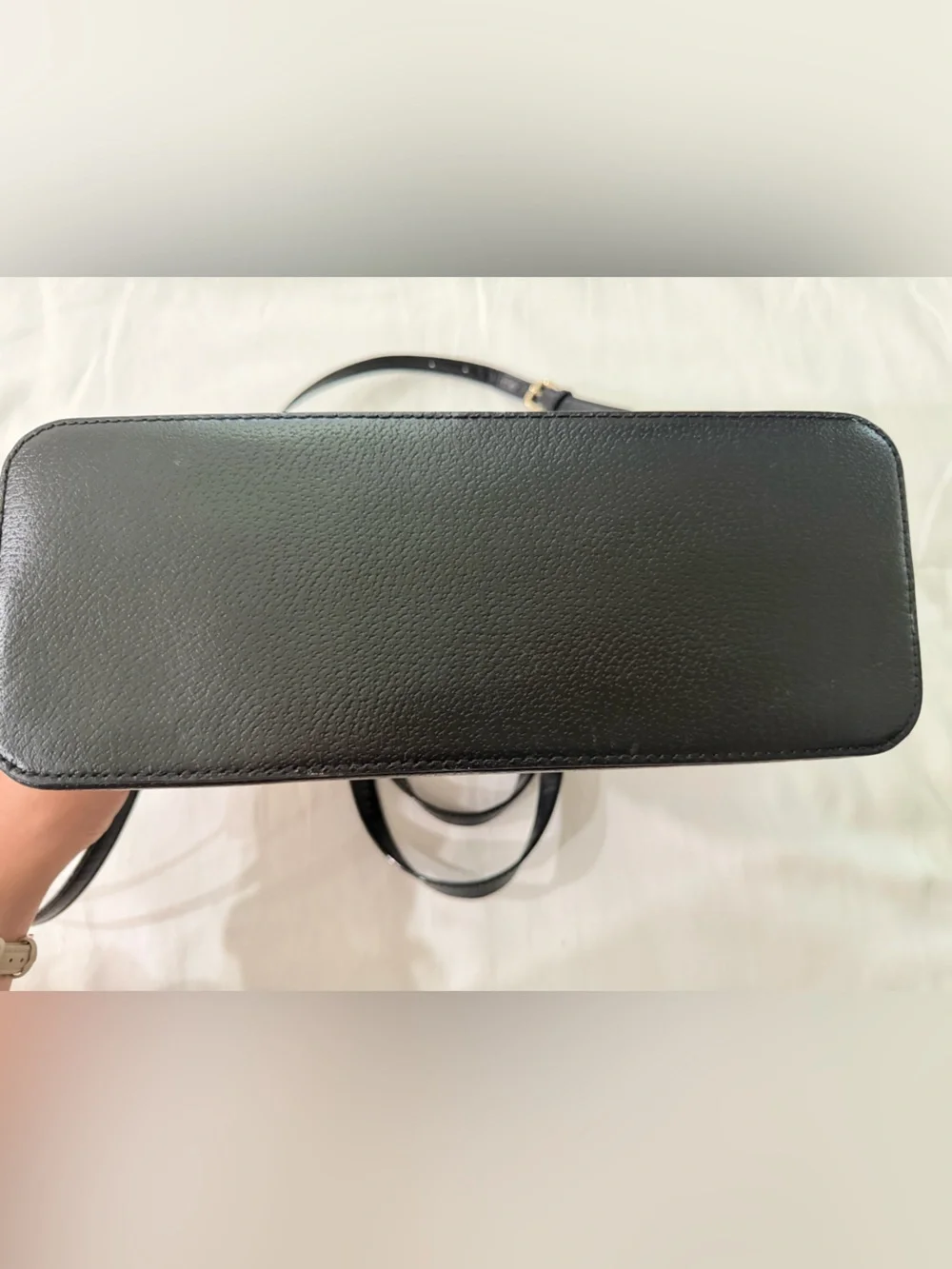 kate spade Gray and Black Dome Satchel with Crossbody Strap